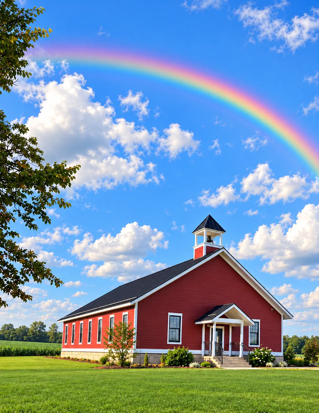 The Little Red School House across from the New London Public School building, where CCA character classes are held